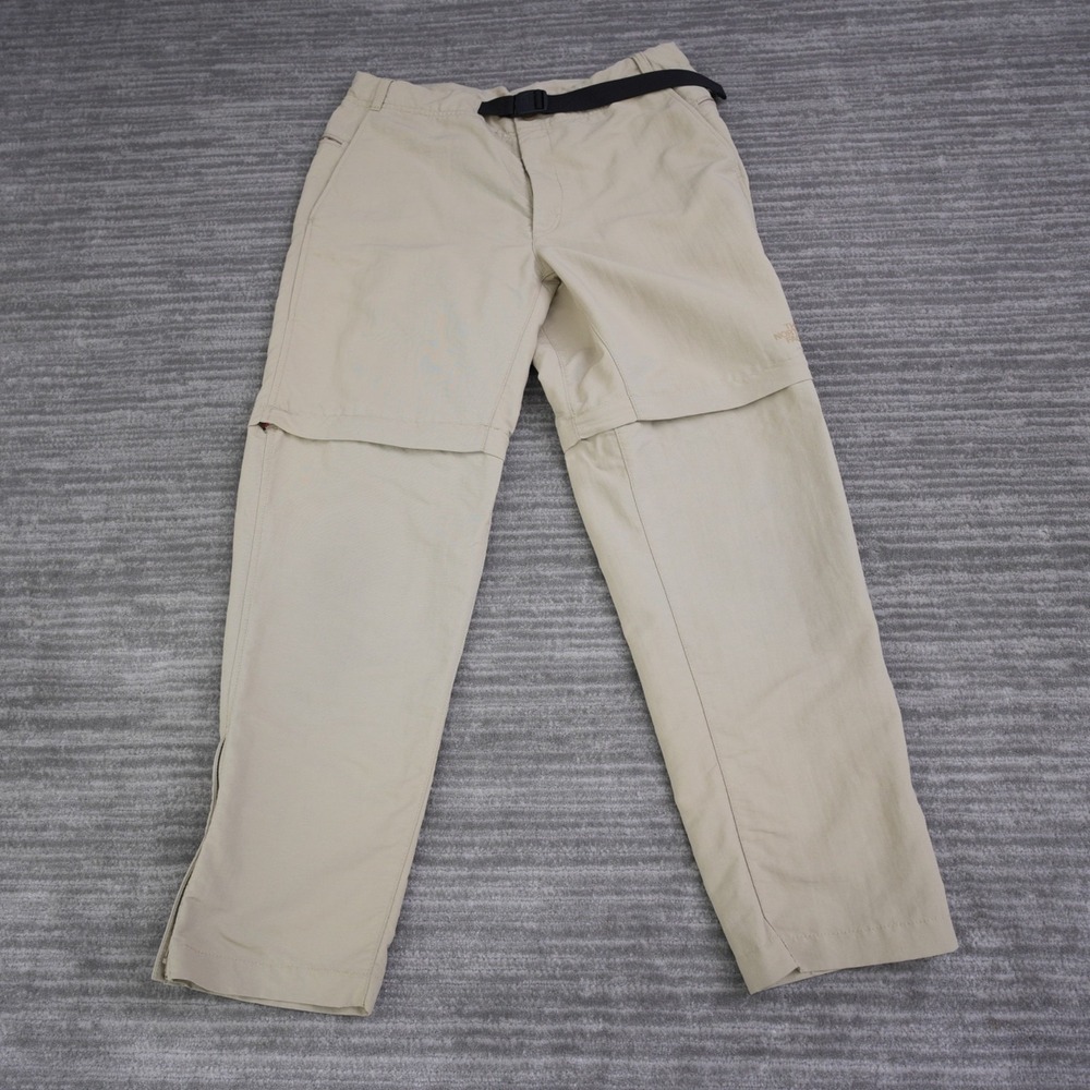 The North Face Paramount Trail Convertible Pants Men Beige Belted 32x30 (31x28)
